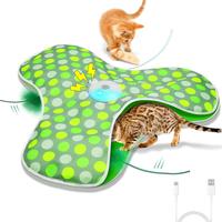 Waaiio Interactive Cat Toys Rechargeable,Moving Concealed Feathers,Real Mouse Squeaky,Touch Activated Cat Kitten Toy Exercise...