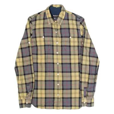 BARBOUR Linchen Womens Shirt Brown Check Long Sleeve UK 8