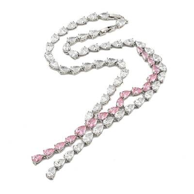 Brass Micro Pave Cubic Zirconia Necklaces