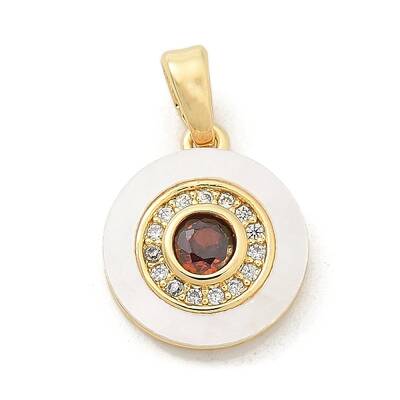 Brass Micro Pave Cubic Zirconia Pendents