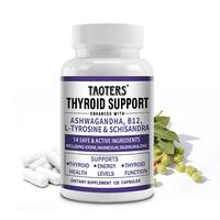 Taoters Thyroid Support Complex, with Iodine, Cayenne Pepper, Ashwagandha, Vitamin B12 & Kelp - Thyroid Supplement for Women ...