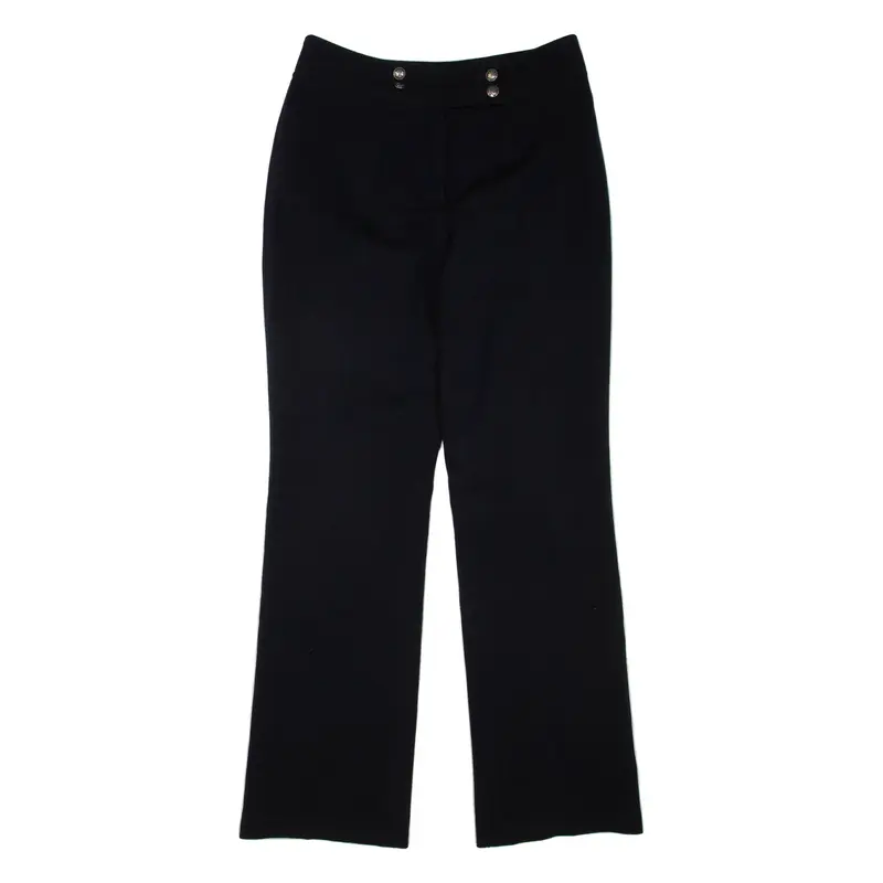 ANNA Womens Trousers Blue Regular Flared Wool W30 L32