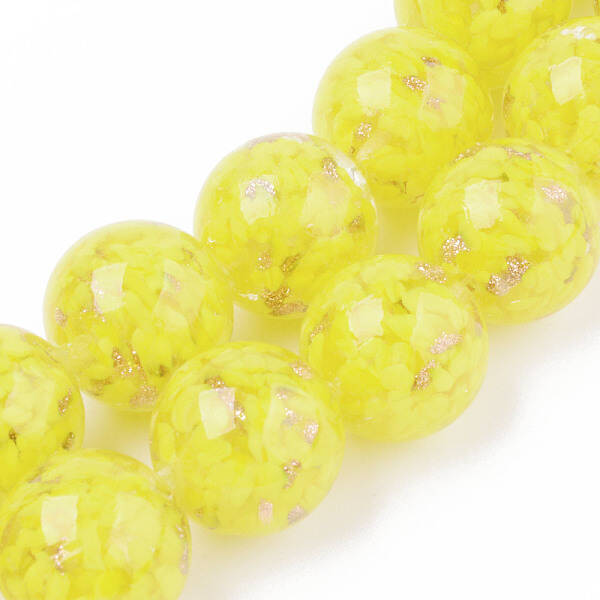 Handmade Gold Sand Lampwork Beads