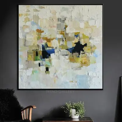 Painting Colorful Painting White Painting Original Painting On Canvas | DARK MOSAIC