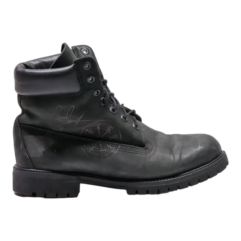 TIMBERLAND Lace-Up Boots Black Leather Mens UK 7