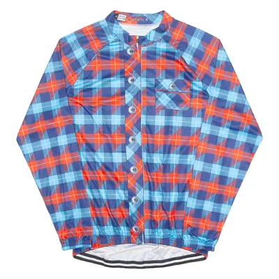 SEDRICK Cycling Mens Jersey Blue Long Sleeve 1/4 Zip XL