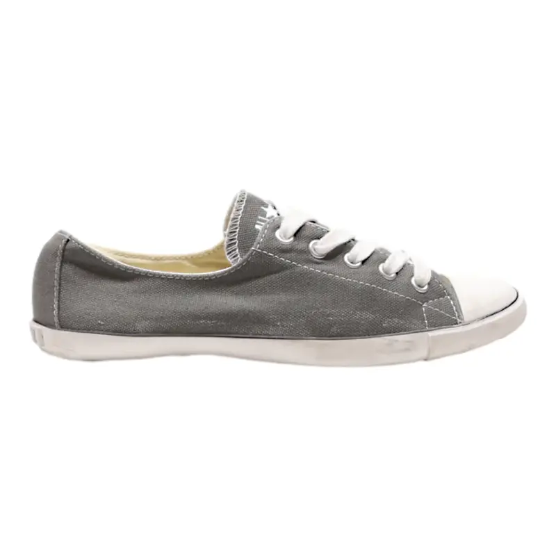 CONVERSE Low Top Trainers Grey Canvas Womens UK 4.5