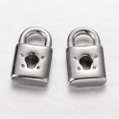 Tarnish Resistant Padlock 304 Stainless Steel Pendants