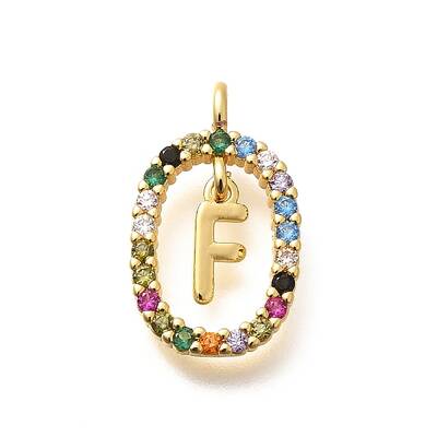 Brass Micro Pave Cubic Zirconia Pendants