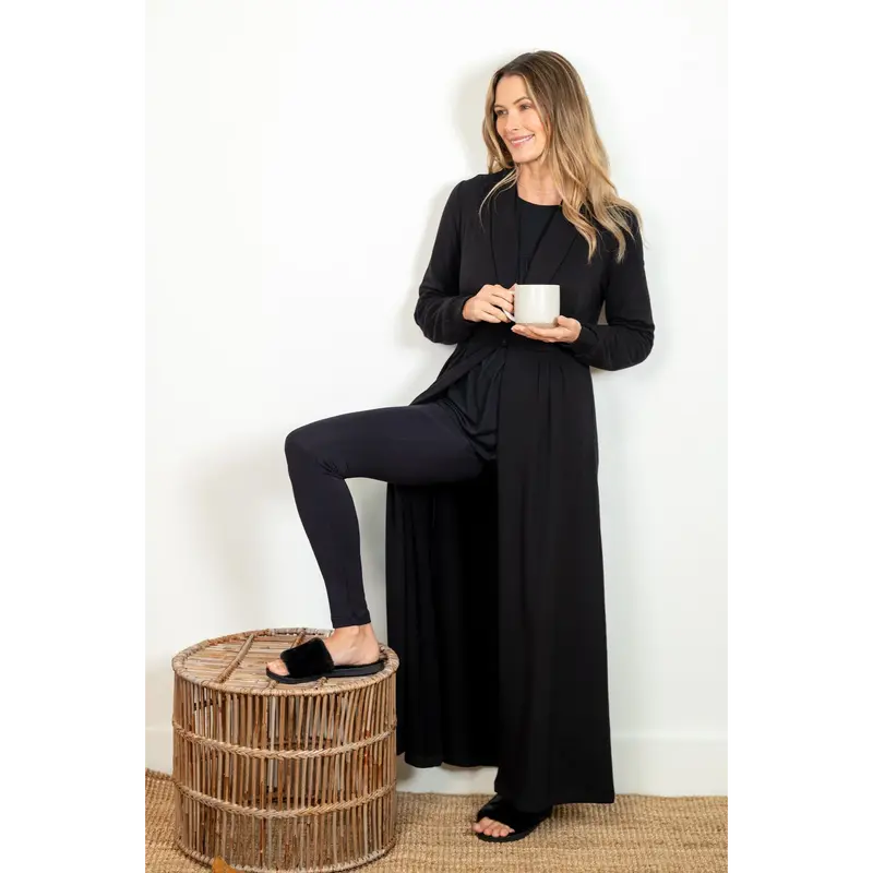 Manhattan Robe | Color: Black | Size: XS
