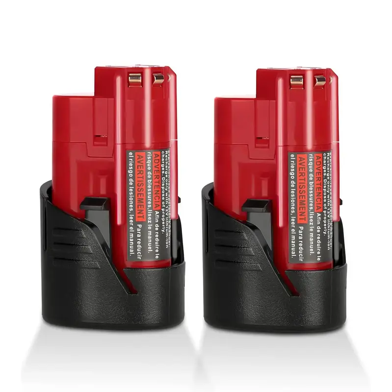 JYJZPB 2 PCS 3000mAh 12V Lithium Battery Compatible for Milwaukee 12V Battery, Compatible for Milwaukee ΛΛ12 Battery 12 Vol...