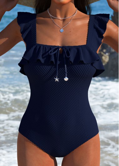 Modlily Tummy Control Navy One Piece Swimwear - XL