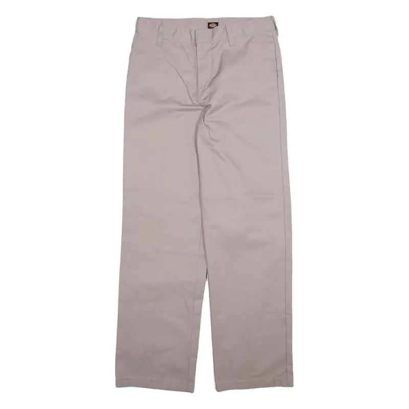 DICKIES Boys Trousers Grey Regular Straight W28 L30