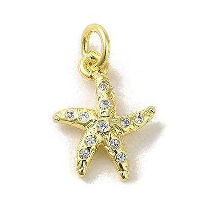 Brass Micro Pave Cubic Zirconia Charms