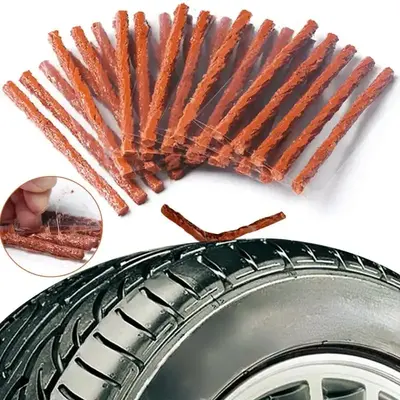 Car Tire Plugs, Quick Car Tire Repair Strings Rubber Strip, Patch Plugs for Tire Repair, Tubeless Tires Seal Filling Puncture...
