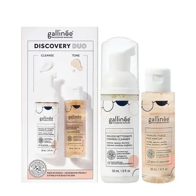 Duo Set Gallinee: Microbiome Skincare, prebiotics and postbiotics, purifying, cleansing foam, 50ml +, prebiotics and postbiot...