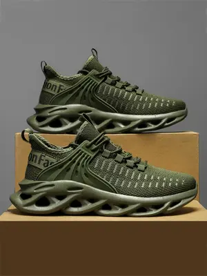 Men's Fashionable Plain Lace Up Low Top Sneakers, Casual Comfortable Sports Running Shoes, Male All-match Round Toe Shoes for...