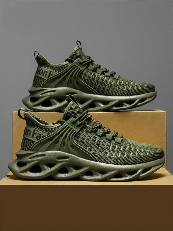 Men's Fashionable Plain Lace Up Low Top Sneakers, Casual Comfortable Sports Running Shoes, Male All-match Round Toe Shoes for...