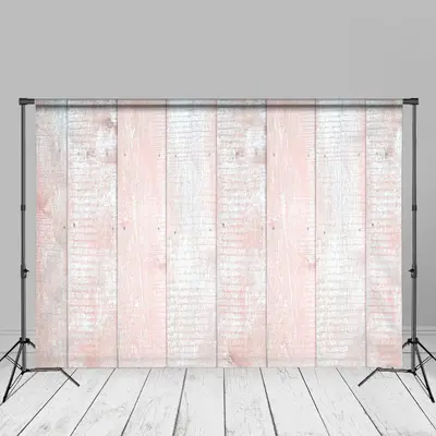 Pastel Pink Vertical Stripe Wood Portrait Backdrop - Aperturee