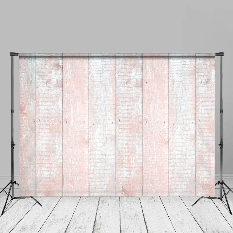 Pastel Pink Vertical Stripe Wood Portrait Backdrop - Aperturee