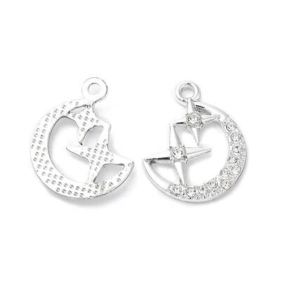 Rack Plating Alloy Crystal Rhinestone Pendants