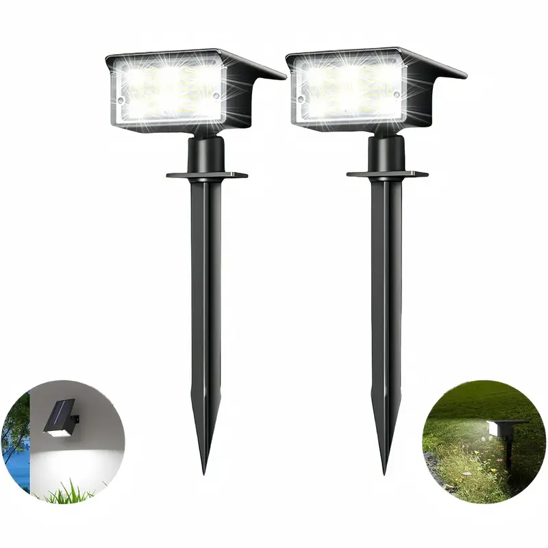 Solar Powered Outdoor LED Light, 4-Modes Solar Garden Lights, LED Solar Spotlight, Outdoor Solar Lamp for Garden, Tree Spotli...