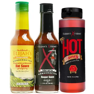 *NEW* Sweet & Heat Trio Hot Sauce Variety Pack: Hot Honey, Pineapple-Mango Habanero, and Reaper Sauces for a Well Rounded Bal...