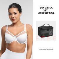 Lover-Beauty Minimizer Bras for Women with Supportive: Underwire Unlined Full Coverage Everyday Bras Mesh Bra