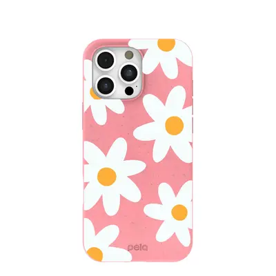 Bubblegum Pink Daisy iPhone 16 Pro Max Case