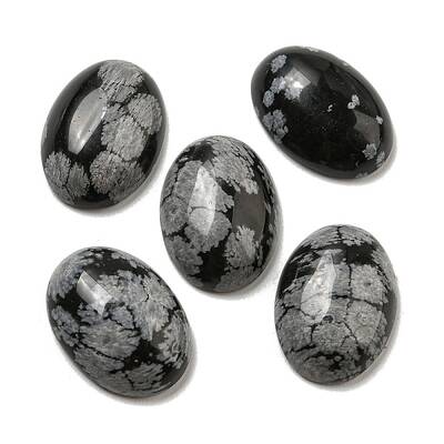 Natural Snowflake Obsidian Cabochons