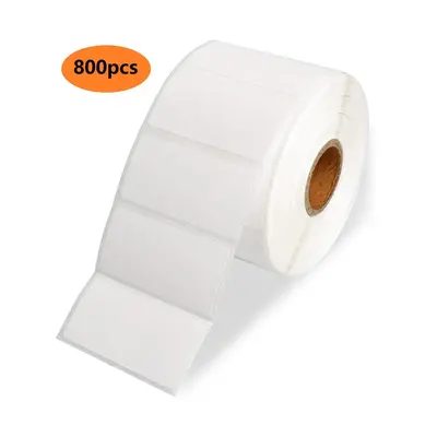 800pcs/roll Thermal Label Sticker, Adhesive Label For Barcodes, Address, Compatible With Rollo, Zebra, And Other Desktop Labe...