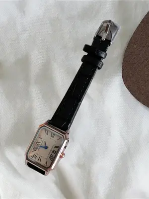 Retro Rectangle Dial Analog Quartz Watch for Women, with Adjustable Buckle without Box As Gifts, Ladies Anniversary Birthday ...