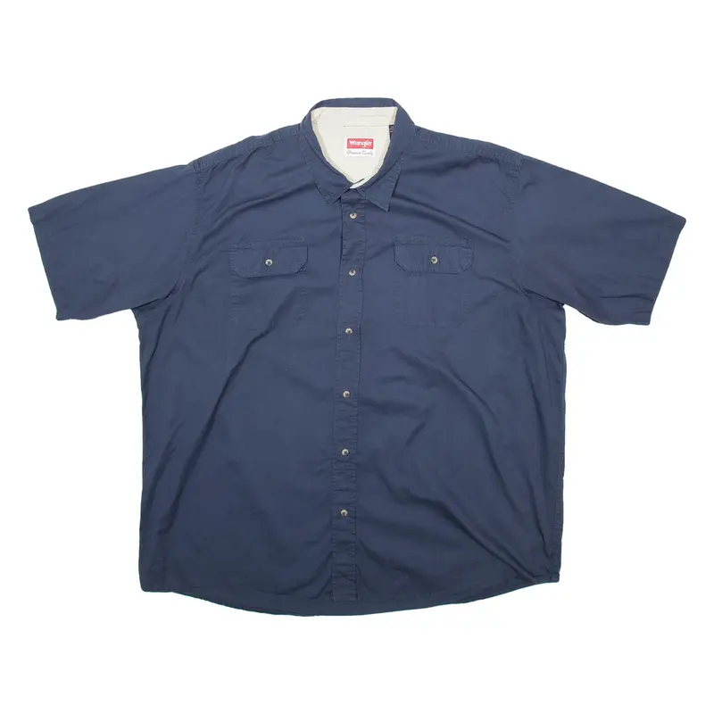 WRANGLER Mens Plain Shirt Blue 2XL