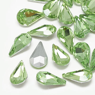 Pointed Back Glass Rhinestone Cabochons