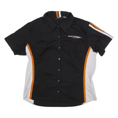 HARLEY DAVIDSON MOTORCYCLES Womens Worker Shirt Black XL