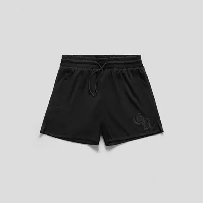 Gymreapers Initial Shorts - Double-layered Mesh, Black/Black, Plain, Summer