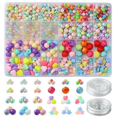 DIY Acrylic Beaded Stretch Bracelets Jewelry Kit