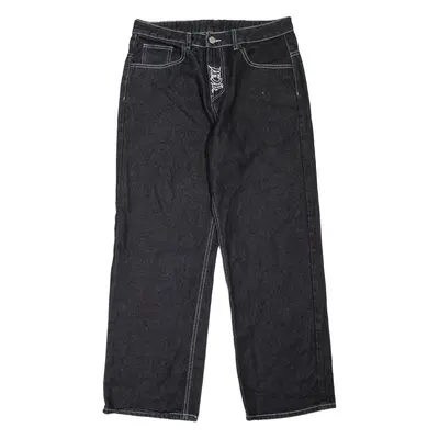 HEAVEN CAN WAIT Mens Jeans Black Loose Straight W30 L29