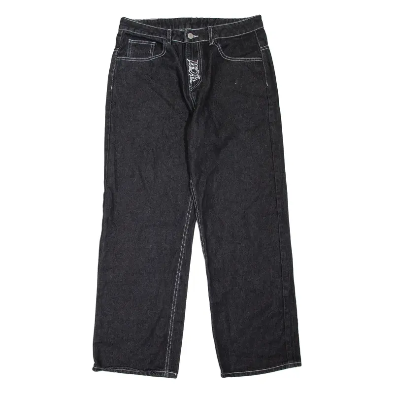 HEAVEN CAN WAIT Mens Jeans Black Loose Straight W30 L29