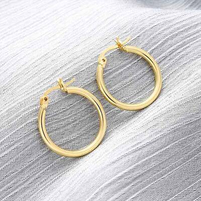 Brass Hoop Earrings for Women