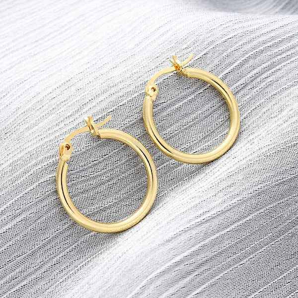 Brass Hoop Earrings for Women
