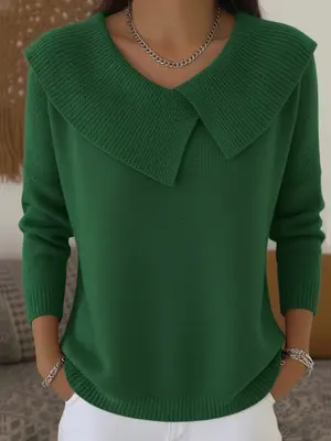 Cassidy | Warm Sweater with Soft Collar