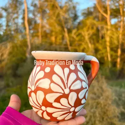 Mexican Clay Mug/ Clay Cups/ Jarritos Mexicanos/ Tazas Artesanales/ Artesanias Mexicanas Ceramic Traditional