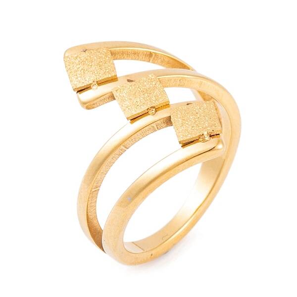 304 Stainless Steel Square Finger Ring for Women