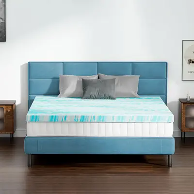 Cooling Gel Mattress Topper with Ice-Touch Cover – 2\