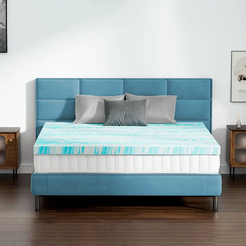 Cooling Gel Mattress Topper with Ice-Touch Cover – 2\