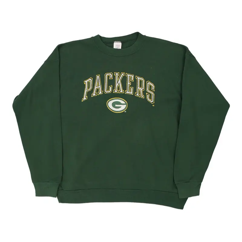 Made in USA Green Bay Packers Logo 7 NFL Sweatshirt - XL Green Cotton Blend