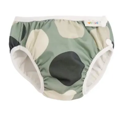 Vimse Swim Diaper-Panties M, Green Shapes