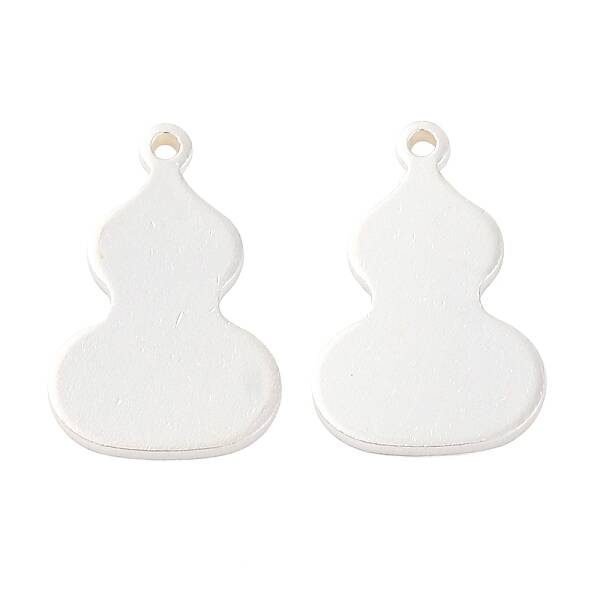 925 Sterling Silver Blank Gourd Charms