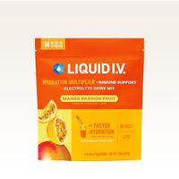 Liquid I.V. Hydration Multiplier +Immune Support - Mango Passionfruit - Hydration Powder Packets | Electrolyte Powder Drink M...